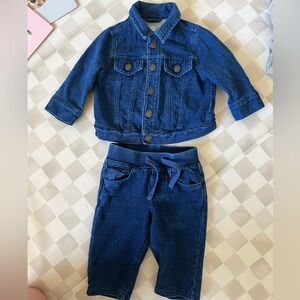 GAP Baby Denim Jacket and Jeans Pants Set - LIKE NEW - Perfect condition